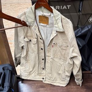 Men's Beige Denim Jacket